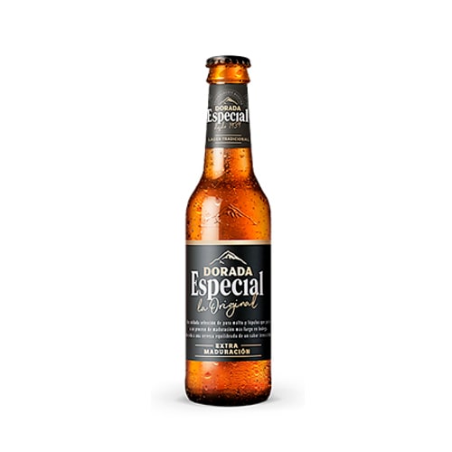 Botella de Cerveza Dorada Especial 33 cl